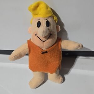 Plush Toy with Yellow Hair and Orange Outfit